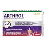 ARTHROL Gelenkkapseln Hochdosiert. Glucosamin und Chondroitin, mit MSM, Kollagen, Hyaluronsäure. 90 Kapseln. Gelenkschmerzen, Knorpelaufbau, Aminosäuren. Vitality Nutritionals by VitaminExpress