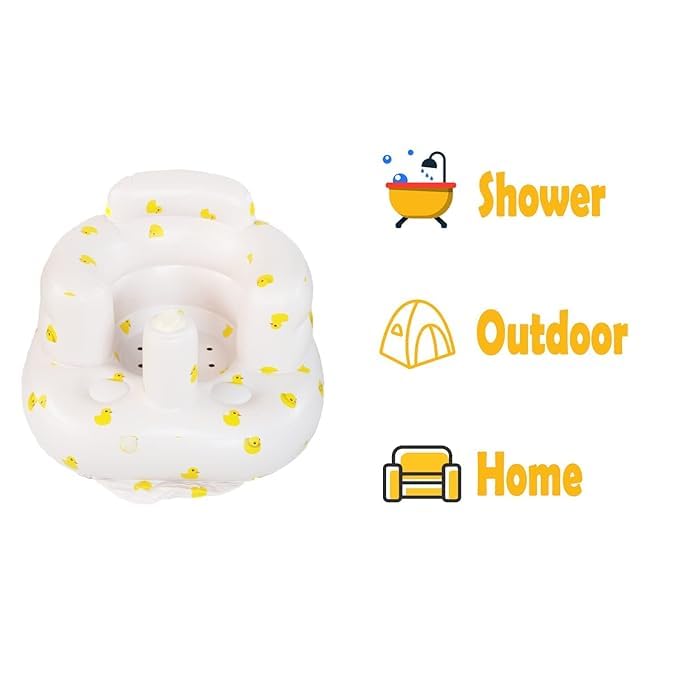 Image of Baby Sitting Support Seat - Soft Portable Infant Sofa Chair with Backrest for Bath, Floor, Travel & Sitting Training.