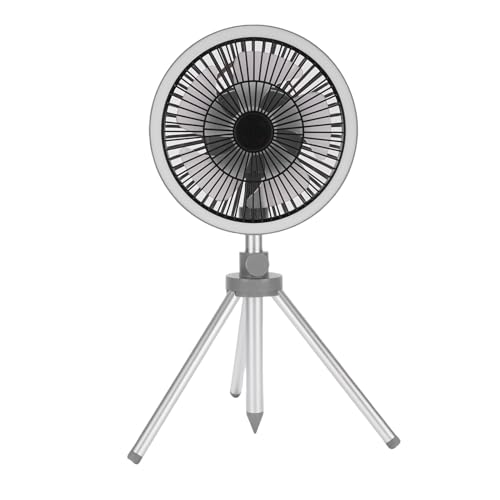 Ventilateur de camping pour lutter contre la chaleur sous la tente avec trépied gris - 2