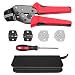 Produktbild Crimpzangen Aderendhülsen Set, 4-in-1 Crimpzange, Kabelschuhzange Set mit Schraubendreher, 4 Austauschbare Einsätze, Einstellbarer Crimpbereich zum Crimpen von 0.2 bis 6.0 mm² Kabelschuhen (JX-D4)