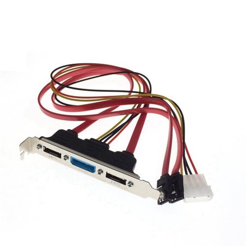Cable PC DIY SATA a ESATA y 4Pin IDE Molex con soporte PCI miniatura 4