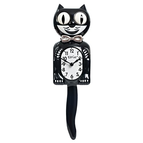 Kit-Cat Tuxedo Clock, Limited Edition Anniversary, Black with Chrome Bow