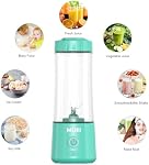 Mulli Mélangeur portatif,USB Mélangeur personnel rechargeable pour smoothie et shakes, Mini Mélangeur avec six lames pour la nourriture des bébés, Voyage, Gym