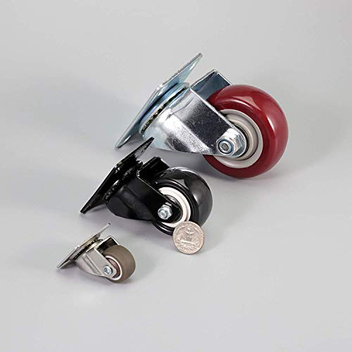Bayite XX269 4 Pack 3 Inch Heavy Duty Caster Wheels Polyurethane Pu Swivel Casters thumb #4