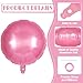 20 Pcs Pink Round Shaped Balloons,18 Inch Round Foil Balloon,Giant Round Mylar Balloon Helium Balloons for Birthday Party Baby Shower Wedding Decorations (Pink)