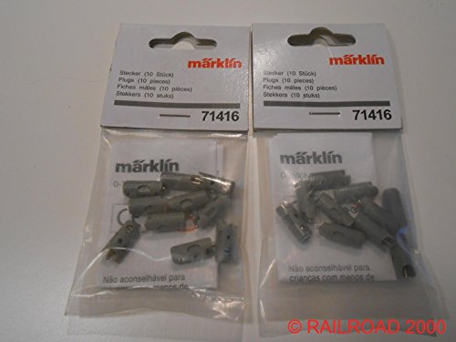 Preisvergleich Produktbild Märklin 71416 - Stecker grau, 2X 10 Stück