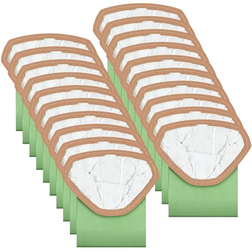 Image of Therwen 30 Pcs Micro Filter Bags Compatible with Proteam Backpack Vacuum Cleaner Filter Bags Replacement, Open Triangular Collar (3qt,107666)