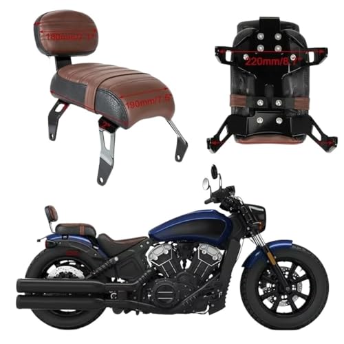 Selle dossier passager moto avec coussinet de haute finition