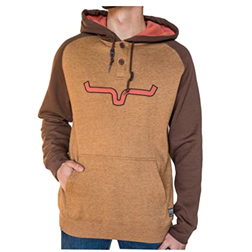 Kimes Ranch Men's Forest Green and Blaze Horns Logo Hooded Sweatshirt