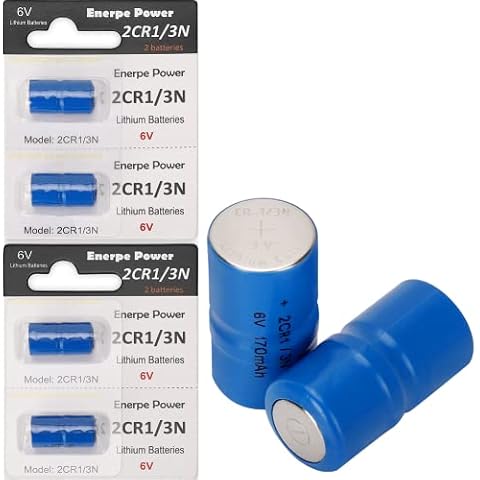 Enerpe 2CR1/3N 6 Volt Replacement Battery Compatible with Pet Stop, Dog Guard, Perimeter and Extreme Dog Collars 4-Pack Cover