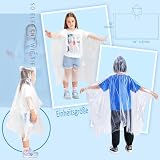 SWOGAA Regenponchos Familienpackung 6 Stück - 50% Extra Dick Durchsichtig Wasserdichte Regencape Leichtgewichts Regenschutz Regen Poncho Transparent