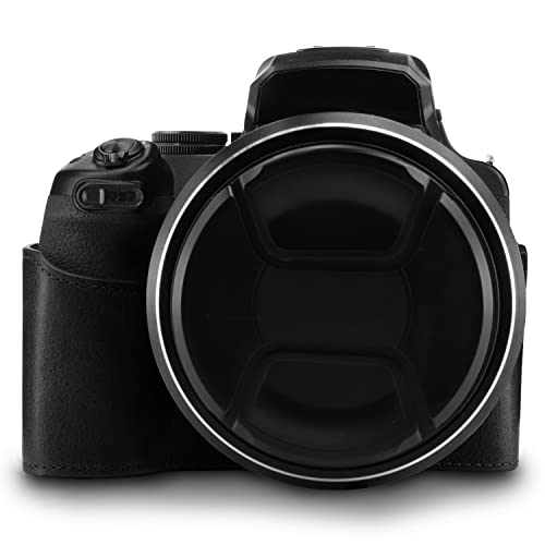 Funda de cuero para cámara Nikon COOLPIX P1000 MegaGear miniatura 4
