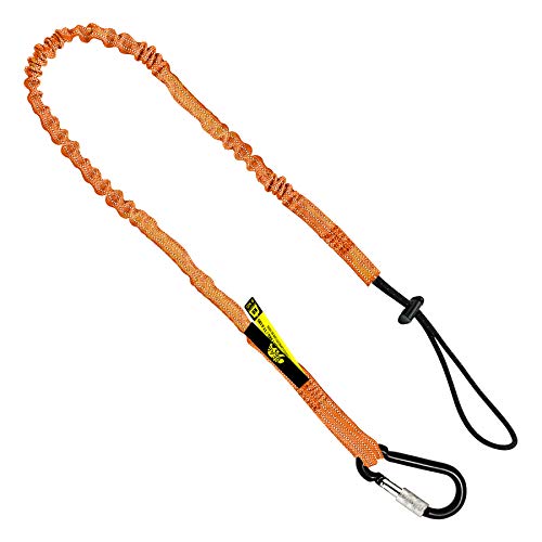 Cordón de seguridad BearTOOLS para trabajos en altura con cierre de rosca color naranja