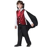 [Ymgot] ハロウィン 衣装 子供 バンパイア 吸血鬼 コスプレ衣装 ドラキュラ ヴァンパイア コスチューム (120)