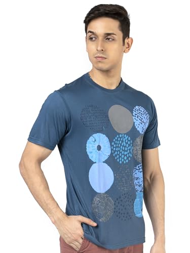 Image of 3rd Planet Men's Round Neck Half Sleeve 100% Bamboo Athleisure Regular Fit T-Shirt