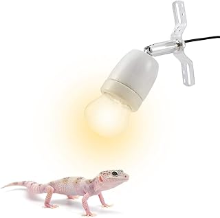 300W Reptile Lamp Socket, 360° Rating Heat Light Holder Kit, Habitat Basking Lamp Base Stand with Switch, E27 Socket for Lizard Turtle Snake Aquarium (no Bulb Included)