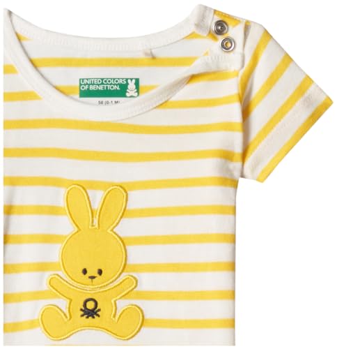 Image of UNITED COLORS OF BENETTON Baby Boy Cotton Striped Regular Fit T-Shirt