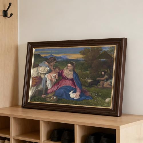 La Vierge du lapin impression sur toile grand format cadre suspendu mur bureau - 3