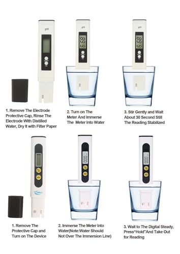 Image of High Accuracy pH Meter (0.01) and TDS Meter (0-9990 PPM) Combo for Water Testing | Multipurpose Digital Tester Kit for Pool, Aquarium, Drinking Water, and Labs