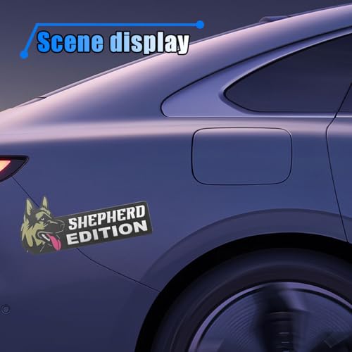 Image of Dog Edition Badge for Car, 3D Laser Cutting Animal Car Emblem, Funny Cute Dog Badge Car Decals Sticker, Acrylic Bumper Sticker Auto Exterior Decoration Emblem for Car Truck (German Shepherd Dog)