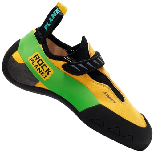 Men Women Sport Climbing Shoes Lightweight Bouldering Shoes with Sticky Rubber Sole for Indoor Outdoor Climbing Gym Breathable Slip-Resistant? Yellow