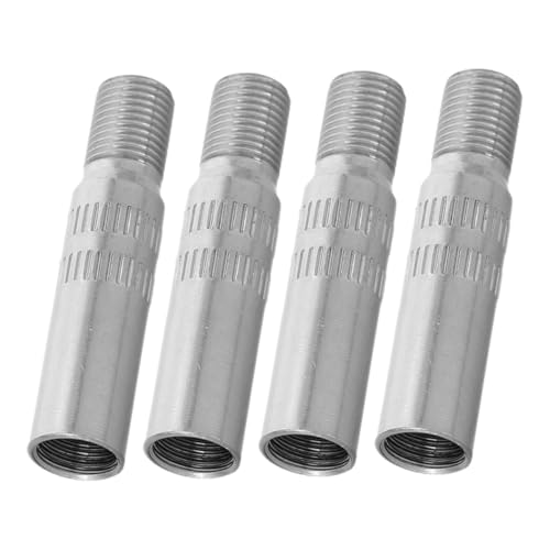 HONMEET 4 Piezas Extensiones Válvula Metálicas Prolongadores Vástago Válvula Neumático para Coche y Moto Instalación Rápida y Sello Hermético Duradero