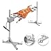 MaquiGra Kit de Barbecue électrique Automatique Kit de rôtissoire électrique pour Barbecue pour Le Camping en Plein air kit de rôtissoire en Acier Inoxydable Hauteur réglable 15W 50-70kg