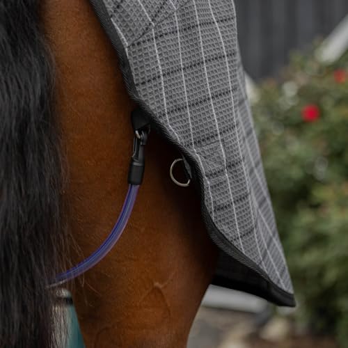 Image of Equinavia Luftig Waffle Cooler | 100% Cotton - Grey /Black - 70 in