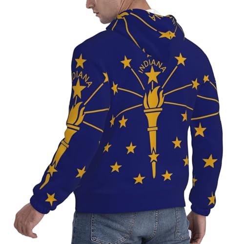 Sweat à capuche épais homme Indiana molletonné taille S à XXL