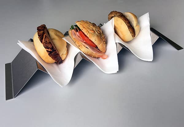 Theke Verkauf Hot-Dog-Ablage Brötchenhalter aus gebürstetem Edelstahl 3-fach
