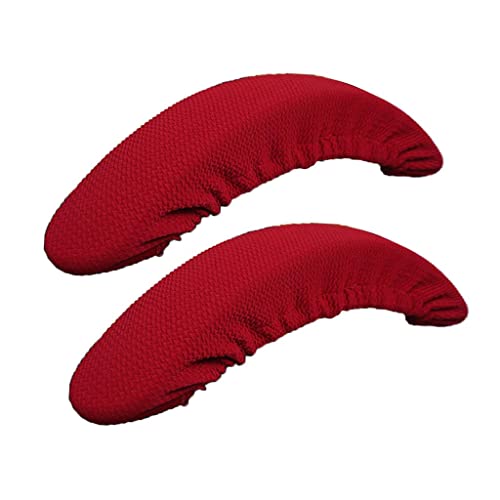 PETSOLA Accoudoirs Canapé Protection Élastique Housse d'accoudoir de Chaise Pivotante Fauteuil d'ordinateur Fauteuil - Rouge