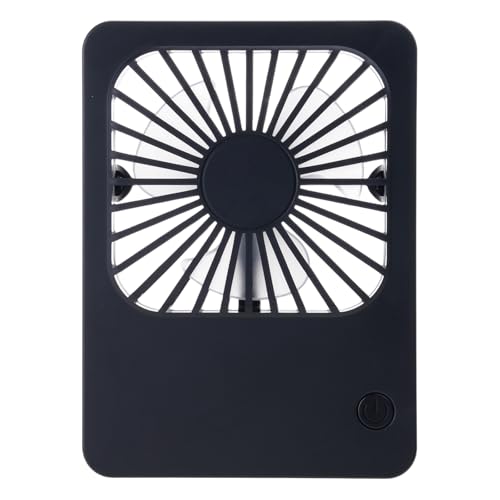 Ventilador de estudio ligero y recargable, ventilador de escritorio con diseño de ahorro de espacio y velocidad ajustable para estantería, estudio, escritorio portátil pequeño