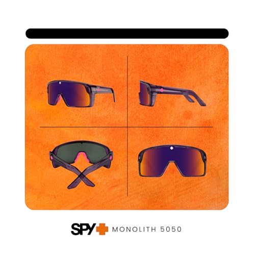 Spy Monolith 5050 62MM Cylindrical Shield Sunglasses for Men +BUNDLE with ACCESSORY EYEWEAR KIT3