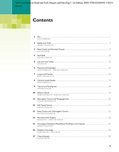 Self-Assessment in Head and Neck Surgery and Oncology with Access Code