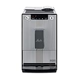 Melitta Solo, Schlanker Kaffeevollautomat mit Vorbrühfunktion, Silver Stripes