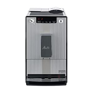 Melitta Solo, Schlanker Kaffeevollautomat mit Vorbrühfunktion, Silver Stripes