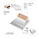 COMENSAL® Zahnspachtel - Kleberspachtel - 4er set 4x4 mm, 6x6 mm, 8x8 mm,150 mm - Trapezspachtel - Holzgriff - zum Auftragen von Kleber - Made in EU