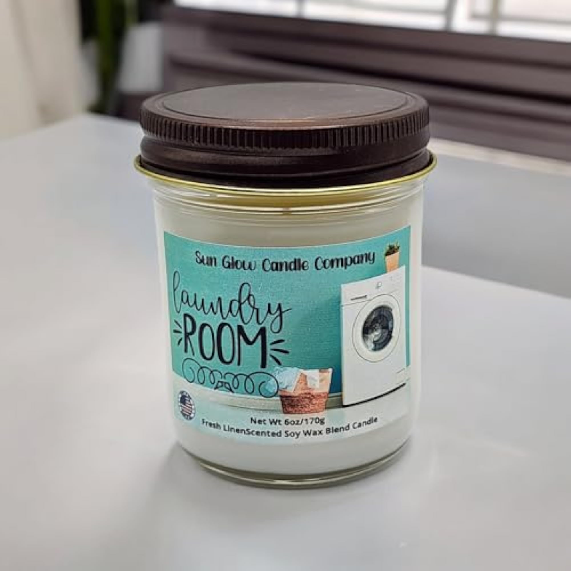 Fresh Linen Scented Premium Soy Blend Wax Candle