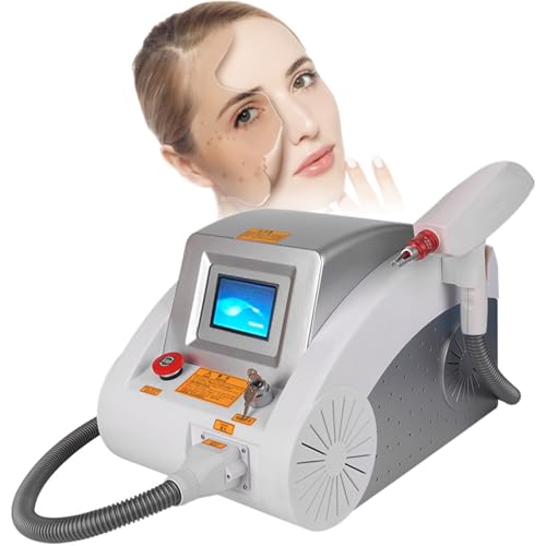 Nicvrea Professionelles Laser-Tattooentfernungsgerät, 1064 nm 532 nm zum Aufhellen von Hautflecken, Sommersprossen und Muttermalen,topconfiguration-5probes