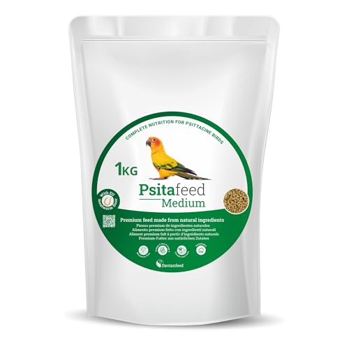 Psitafeed Medium Pellets with Insect Protein for Nymphs and Parrots Medium 1 kg with Apple, Orange and Pear - European Manufacturing and Breeding - Davianfeed Psitafeed Medium Pellets with Insect Protein for Nymphs and Parrots Medium 1 kg with Apple, Orange and Pear - European Manufacturing and Breeding - Davianfeed