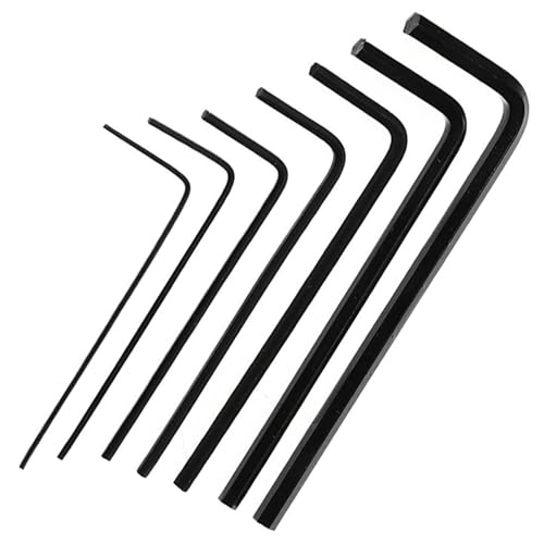 Ryaupy 7PCS Schwarz 0,7 mm-3 mm Mini Sechskant Inbusschlüssel Set - Mini Schraubenschlüssel Werkzeugsatz - Geeignet für filigrane Arbeiten