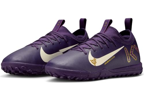 Nike Jr. Mercurial Vapor 16 Academy Kylian Mbappe Big Kids' TF Low-Top Soccer Shoes (FQ8285-500, Grand Purple/Pale Ivory)2
