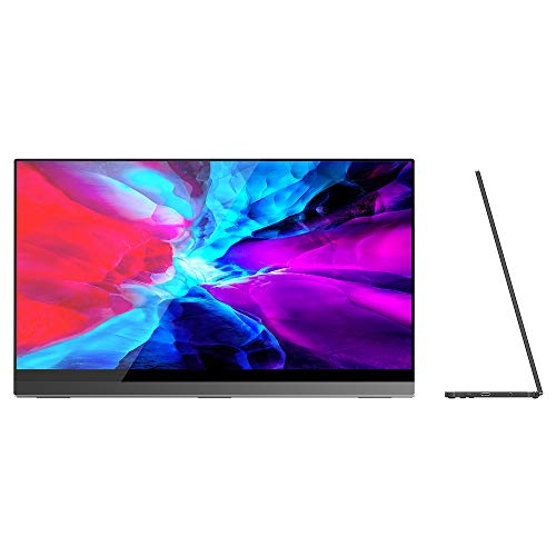 4K Portable Monitor Touchscreen, Uperfect S Gravity Sensor Automatic Rotate 15.6'' Slimmest 10-Point Touch Uhd 3840X2160 Dual Usb C Monitor Bracket Integrated & Frameless Bezel Glass Hd Laptop Display #TOP7