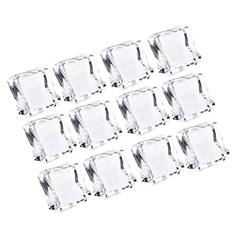 HOMOBABE 48 Piezas Bloque De Hielo Falso Pepita Simulado Cuadrado Whisky Formas Bandeja De Cubitos De Hielo Para Hogar Cubitos De Hielo Artificial