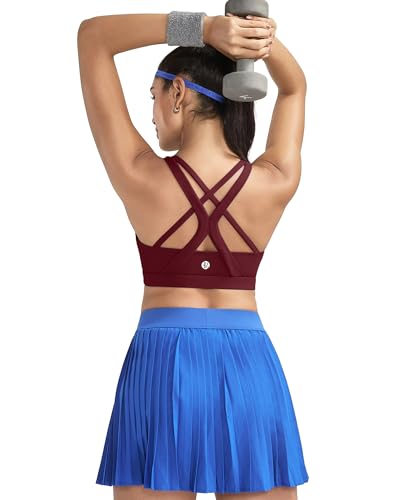 Image of RUNNING GIRL Sports Bras for Women,Seamless Strappy Sports Bra High Support Crisscross Back with Removable Pads
