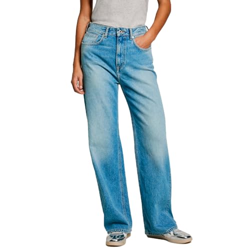 Jean droit Pepe Jeans femme pantalon denim taille ultra haute