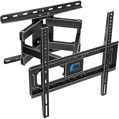 HOME VISION TV Wall Mount for 26-65inch LED LCD OLED 4K TV up to 132lbs, TV Mount Full Motion Swivel Tilt with Articulating Dual Arms TV Bracket Max VESA 400x400mm, Fits 12/16 inch Wood Stud Cover