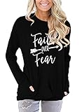 Angerella Loose Fit TShirt Blouse for Women Basic Tops Batwing Sleeves with Pockets Black Faith XL