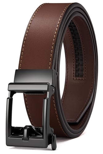 CHAOREN Ratchet Belt Men - 1 3/8'' Mens Belt Leather for Casual Jeans