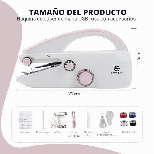 Miniatura 2 de Máquina De Coser De Bricolaje, Mini Kits De Costura De Mano, Máquina De Coser Eléctrica Portátil Con Kit De Costura Para Reparaciones Rápidas Y Bricolaje